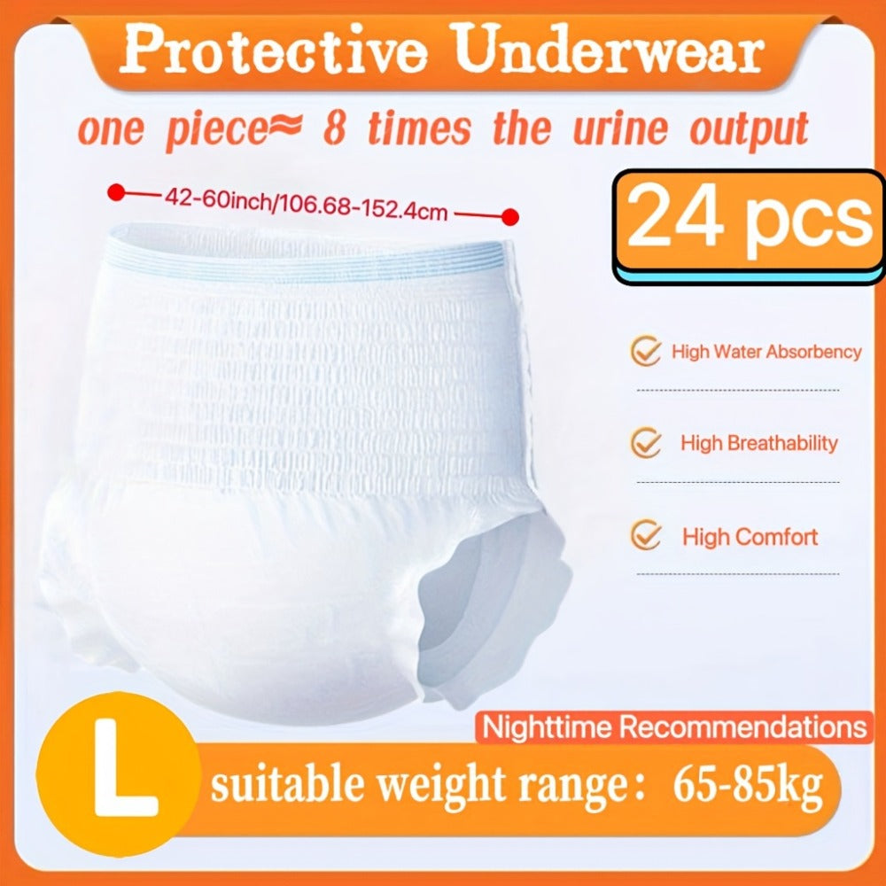 Disposable Incontinence Underwear for Seniors, High Absorbency Leak-Proof Pull-On Briefs, Ultra-Thin Breathable Cotton for Men & Women
