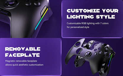 Hall Effect Wireless Gaming Controller V2 Black, Interactive Screen, RGB Lighting, Remappable Buttons