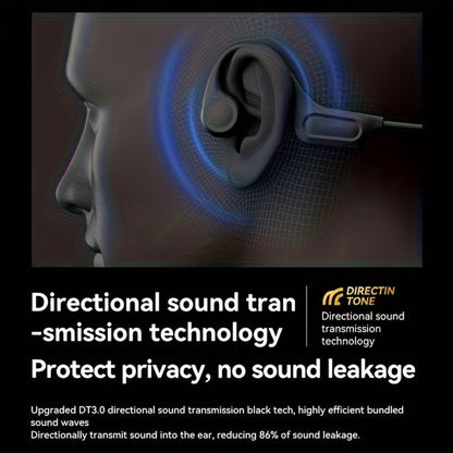 Open Ear Air Conduction Headphones Wireless, Mosyxe Sport Earphones with Noise Cancelling Mic, Seamless Bluetooth Pairing