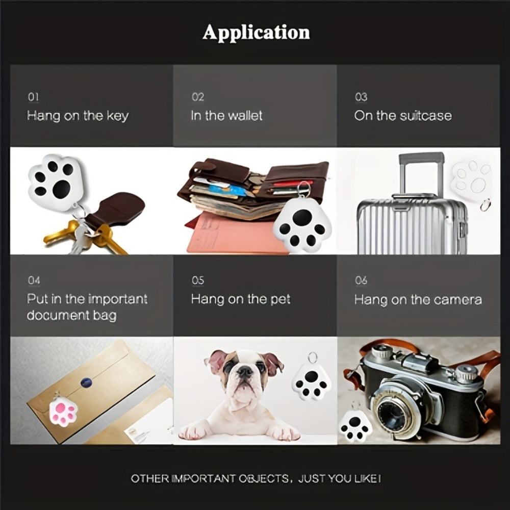 Dog Paw Smart Tracker Anti-Lost Positioning with Recording & Shutter Control, Cute Pet Accessory for Dogs & Cats