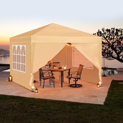 Instant Canopy 10x10 FT Oxford Fabric UPF50+ Sidewalls Commercial for Garden, Patio and Yard Use