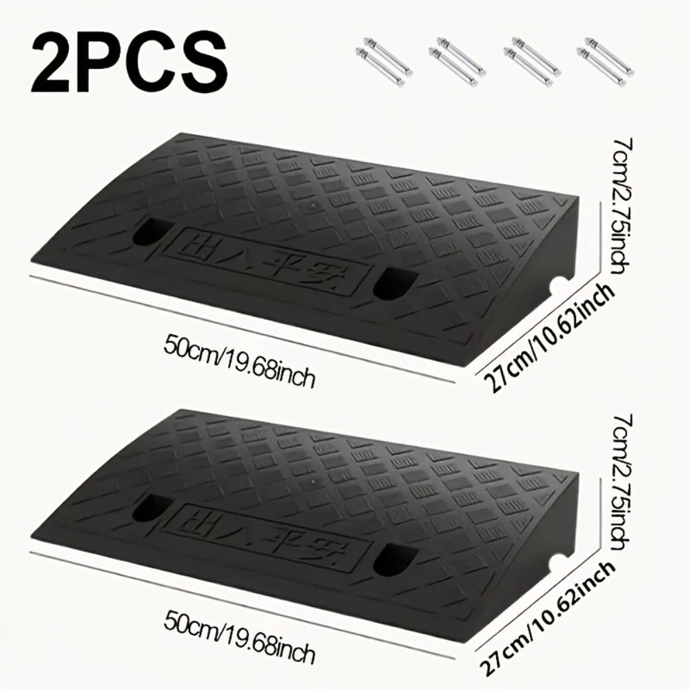 Curb Ramp Plastic Portable for Car SUV Motorcycle Bike Wheelchair Scooter Driveway Sidewalk for Entryways, Bedrooms and Living Spaces