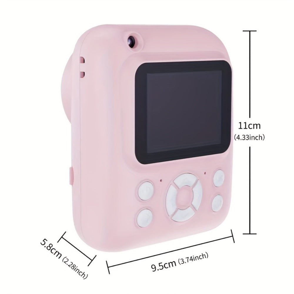 Instant Print Digital Camera for Kids Ages 3-12, 1080P, 2.4" Screen, 3 Rolls Print Paper & 32GB Card Included