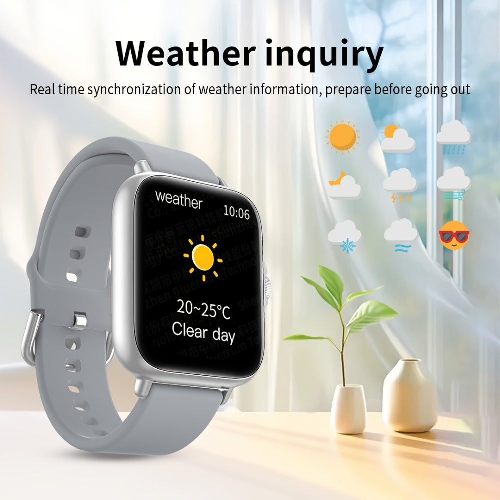 Smartwatch Large Screen with Wireless Calling & Message Alerts, Full Touch HD Display, Heart Rate, Blood Oxygen, Sleep and Stress Readouts