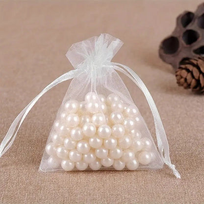 Organza Gift Bags 200pcs Drawstring Mesh Party Favor Bags Jewelry Pouches Wedding Christmas Candy Bags
