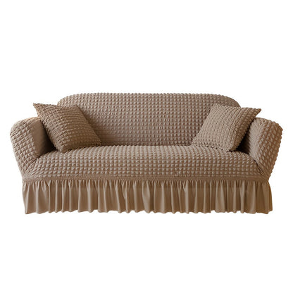 Sofa Cover Seersucker Stretch Slipcover with Elastic Band Closure for 1 to 4-Seater Sofas in Eight Colors