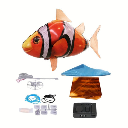RC Inflatable Clownfish Balloon, Remote Control Flying Fish Toy for Kids Birthday Party, Wedding & Home Decor