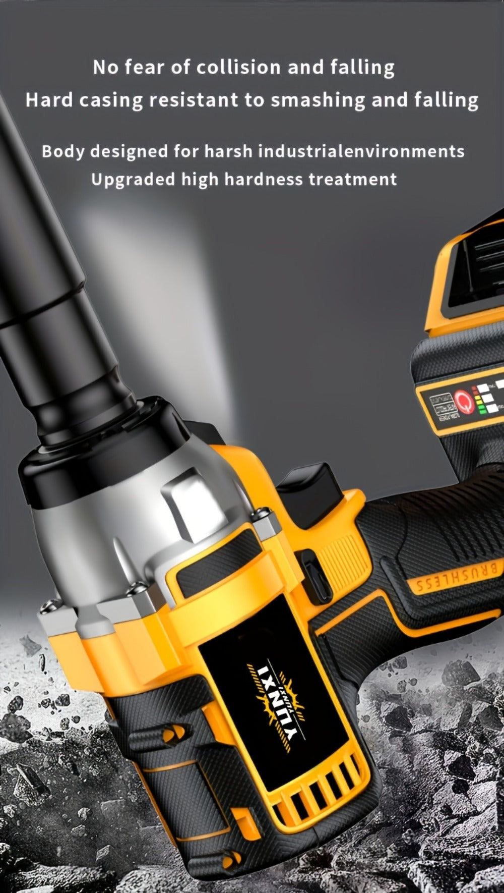 Cordless Impact Wrench Set with Charger Lithium-Ion Portable Electric Wrench Quick Charge for Home for Home, Garage and DIY Projects