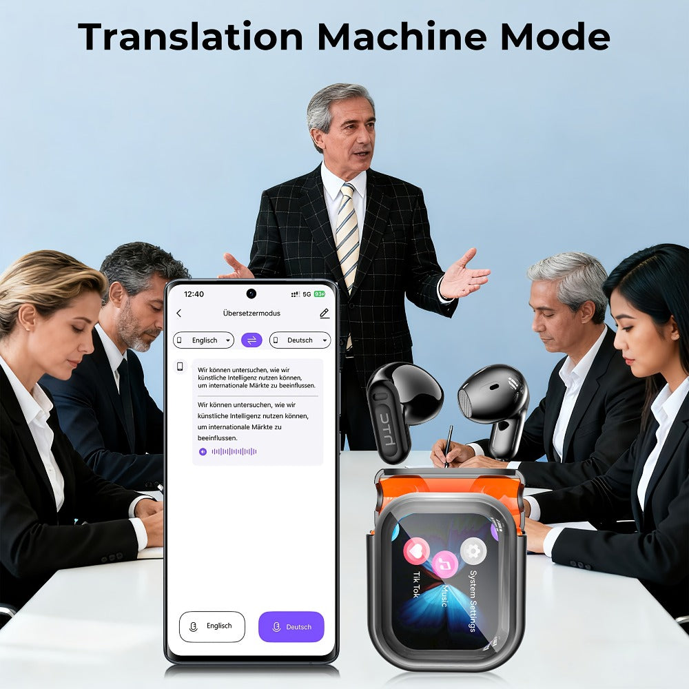 AI Translation Earphones Real-Time 134 Languages TWS Wireless Bluetooth Earbuds HTC NE20 HD for an Everyday Personal Care Routine