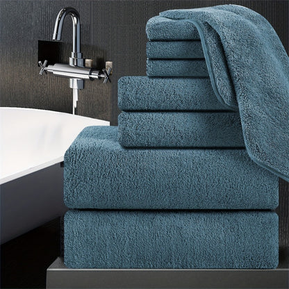Bath Towels Set 8 Piece 750GSM Oversized 35 x 70 Inch Sheets in 15 Color Options for Home and Guest Use
