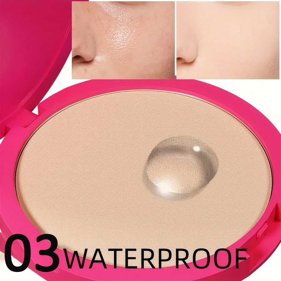 Waterproof Powder Foundation Matte Full Coverage Non-Cakey Formula 0.31oz Compact – Shine, for Makeup, Travel and Everyday Vanity Use