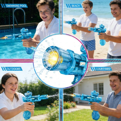 Kids Electric Water Gun with Large, Squirt Blaster for Boys & Girls, Outdoor Summer Toy for Swimming Pool Beach Lawn Backyard
