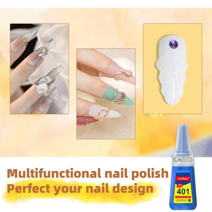 Nail Glue 2 Pack 25g Each Super Strong Waterproof Extra Hold – Fast Drying No Lamp Needed Long Lasting Press On Nail Adhesive for Fake Nails