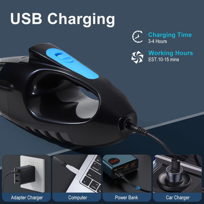 Handheld Vacuum Cleaner with 9000Pa Suction, 4000mAh Battery, Five Attachments and Two Color Options
