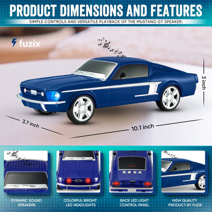 Fuzix WS-1967 Classic Car Bluetooth Speaker with LED Lights | Retro Replica Wireless Stereo, FM Radio, USB/TF/AUX, Built-in Mic
