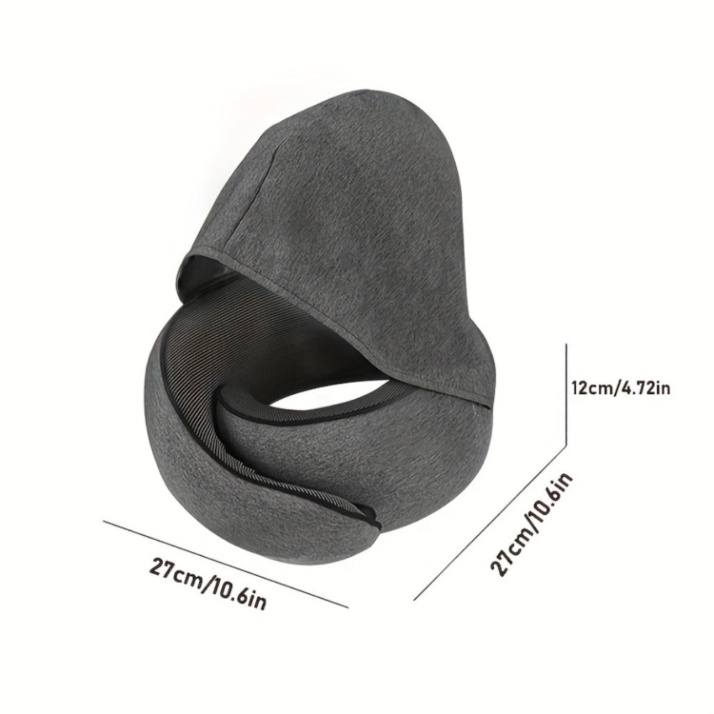 Travel Neck Pillow U-Shaped Memory Foam Cervical Support Pillow for Airplane, Car & Hotel – Portable & Ergonomic