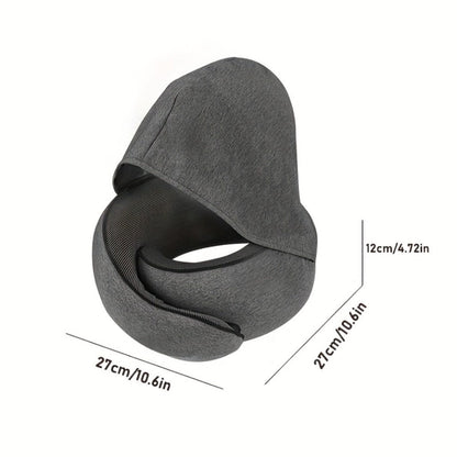 Travel Neck Pillow U-Shaped Memory Foam Cervical Support Pillow for Airplane, Car & Hotel – Portable & Ergonomic