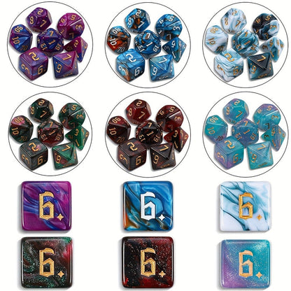 DND Dice Set 182pcs 26 Colors with the Listed Color, Size or Set Options for Everyday Use, with Listed Configuration