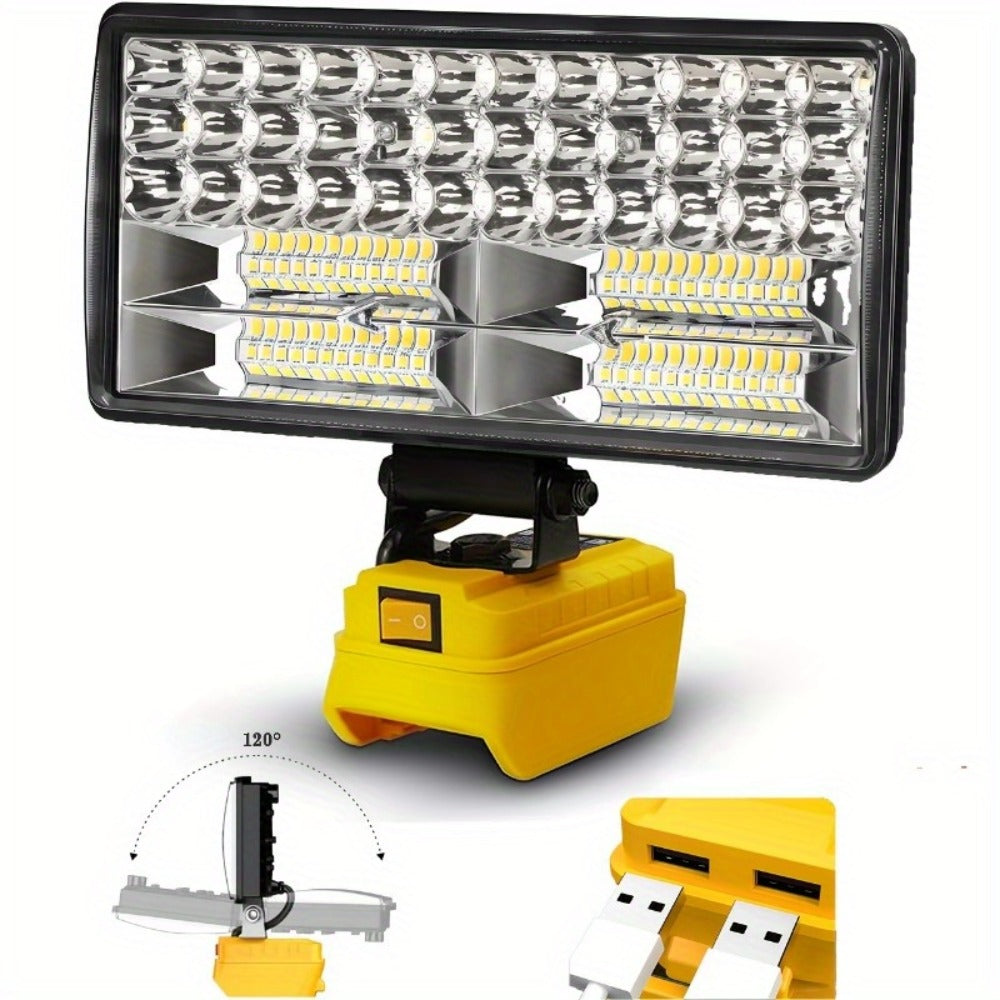 Cordless LED Work Light for DeWalt 20V Battery, 30W/90W 1800/5400 Lumen LED Floodlight, Battery Powered Work Light for Automotive