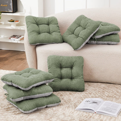 Memory Foam Chair Cushions 4/8 Pack, Non-Slip Seat Pads for Dining Chairs, Kitchen, Office & Patio – Indoor Outdoor Chair Pads M/L Size
