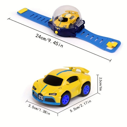 Remote Control Car, Mini Alloy Racer with Wearable Wrist Controller, USB Charging and Two Color Options