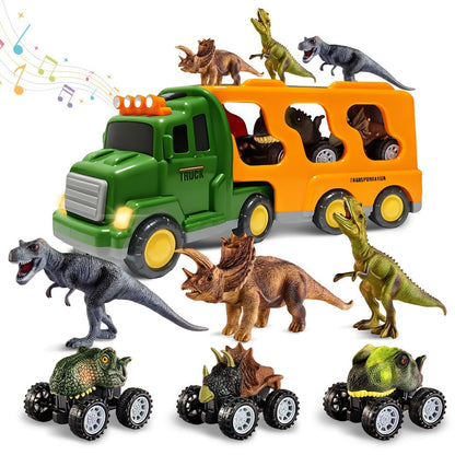 Dinosaur Transport Truck Toy Set with Lights & Sounds with the Listed Color, Size or Set Options for Everyday Use