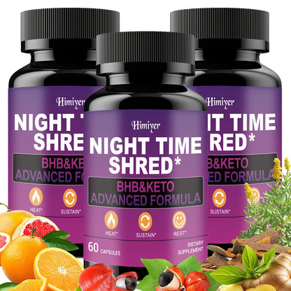 Night Time Fat Burner for Women, Shred Mask Capsules with Caffeine, Goji Berries & Dandelion Root