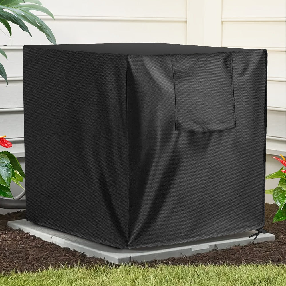 Outdoor AC Cover Heavy Duty Weatherproof Air Conditioner Cover for Outside Units UV Resistant Windproof Snowproof Dustproof with Storage Bag
