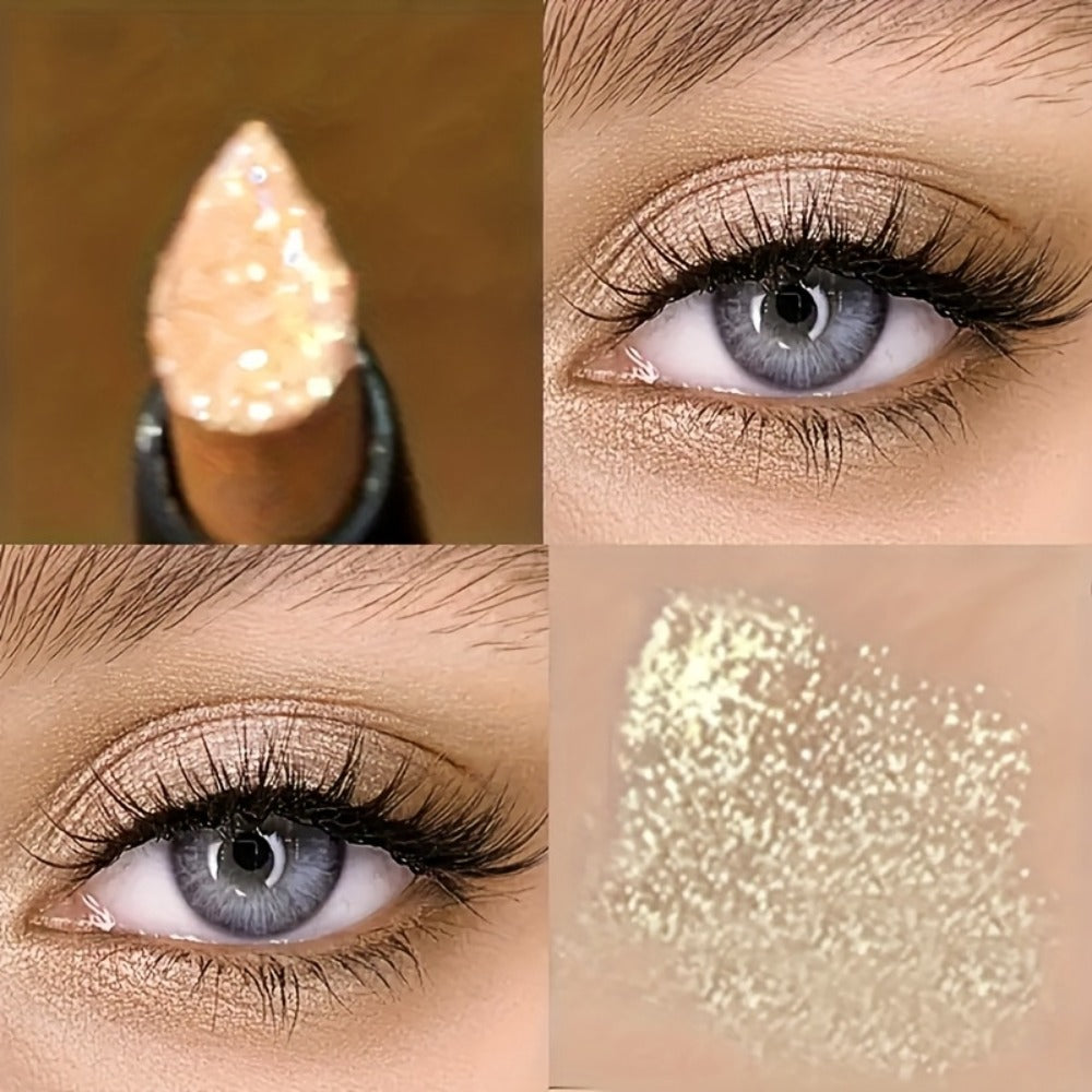 Shimmer Eyeshadow Stick Set 6 Pcs for Women – Pearl Sparkling Waterproof Long-Lasting Eye Makeup Pens with Squalane