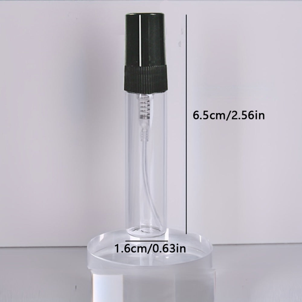 Mini Glass Spray Bottles 5ml 50 Pack Fine Mist Atomizer Refillable Black UV Glass Travel Perfume Bottles for Perfume Cologne Essential Oil