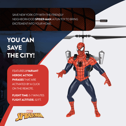 Spider-Man RC Helicopter 2CH Infrared Remote Control Indoor Flying Toy for Kids Boys Girls Ages 6+