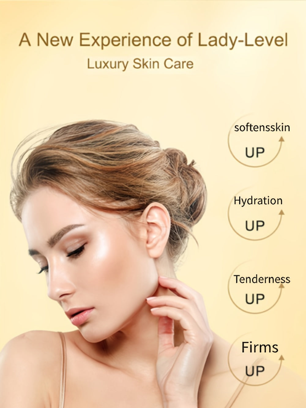 Skincare Set with OKADY Label, 10 Gold-Themed Pieces with Mud Mask Stick and Day Night Product Forms