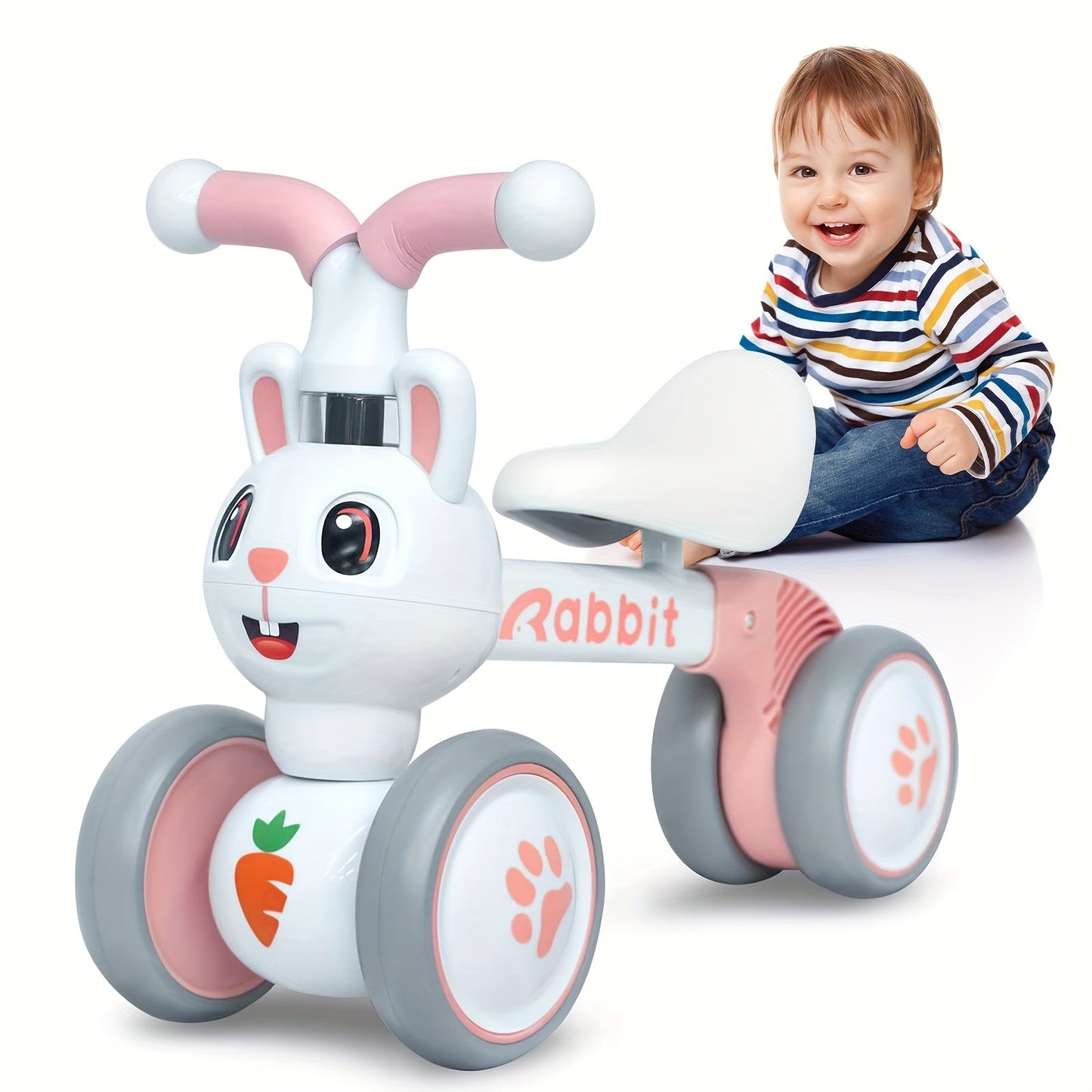 Baby Balance Bike 4 Wheels for Toddlers Ages 10+ Months Animal Design with the Listed Color, Size or Set Options for Everyday Use