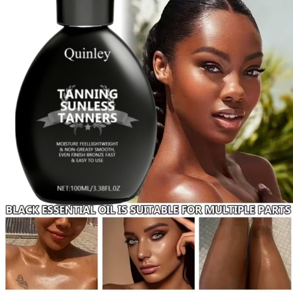 Sunless Self Tanner Lotion 3.38oz – Instant Deep Bronze Glow, Lightweight Non-Greasy Hydrating Self-Tanning Body Lotion