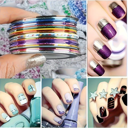 72-Piece Complete Nail Art Set with LED UV Lamp, Electric Nail Drill Pen, Gel Polish, Glue Drying Machine