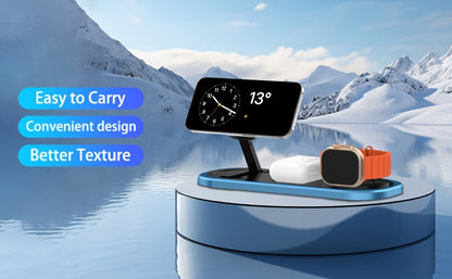 Wireless Charging Station, Foldable 3-in-1 15W Pad for iPhone, Samsung Galaxy, Apple Watch and AirPods Models
