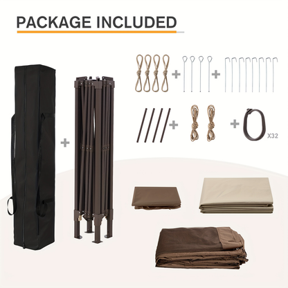 Instant Gazebo Tent 11x11 FT Mosquito Netting No Assembly Required for Garden, Yard and Pest Management