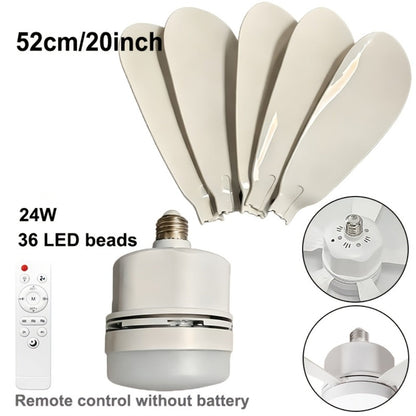 Ceiling Fan with Light and Remote Control, 5-Blade 20 Inch 3-Speed 3-Color Dimmable LED Fan Light