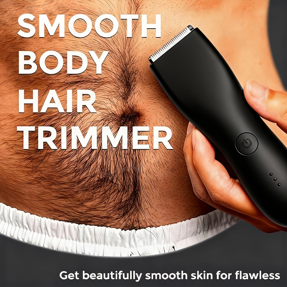 Ceramic-Blade Body Hair Trimmer with IPX6 Rating, Three Guide Guards and Four Color Options