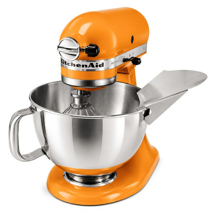 KitchenAid Pouring Chute Stainless Steel Stand Mixer Attachment – Universal Funnel Shield for Tilt-Head & Bowl-Lift 4.5-8 Qt