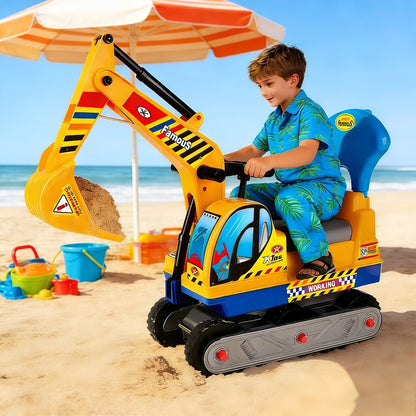 Ride-On Excavator Toy for Kids with Manual Digging Arm with the Listed Color, Size or Set Options for Everyday Use