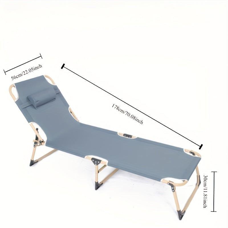 Folding Camping Cot 1200D Portable Sleeping Bed – Lightweight Foldable Outdoor Bed for Camping, Beach, Patio, Sunbathing & Poolside