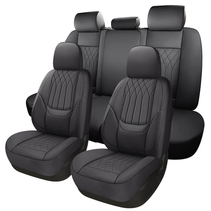 Car Seat Covers PU Leather Full-Coverage Set with Two-Front or Five-Seat Configuration Options