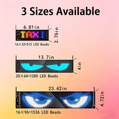 LED Scrolling Sign App Controlled Flexible LED Matrix Display Panel Programmable Animated for Entryways, Bedrooms and Living Spaces