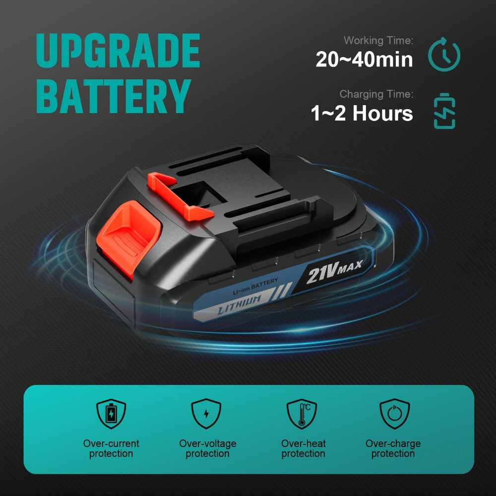 Car Pressure Washer with 500 PSI Listing, 6-in-1 Spray Nozzle, 5m Hose and One or Two Batteries