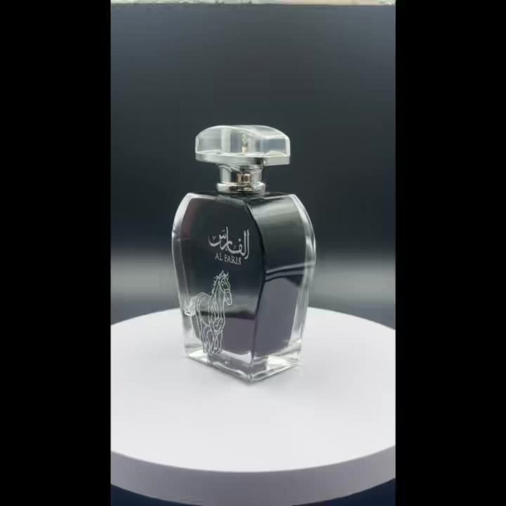 AL FARIS Black Mustang Men Cologne Eau de Parfum 3.38 oz 100ml Dubai Arabian Oriental Fragrance Woody Oud Musk Spray