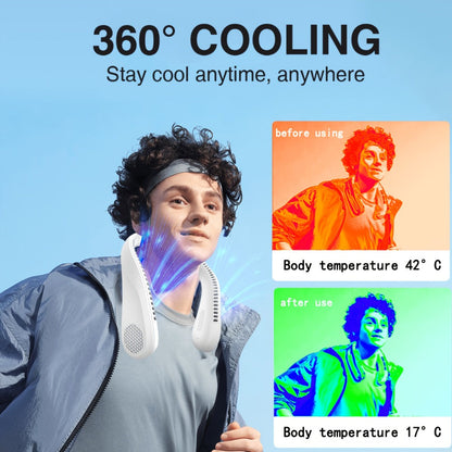 Bladeless Neck Fan Rechargeable, 4 Speed Hands-Free Portable Neck Fan 66 Vents 4-16 Hours Battery