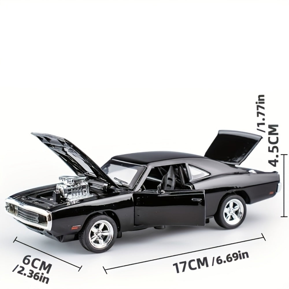Dodge Challenger Diecast Model Car Zinc Alloy Collectible Static Replica, Highly Detailed Home & Office Decor