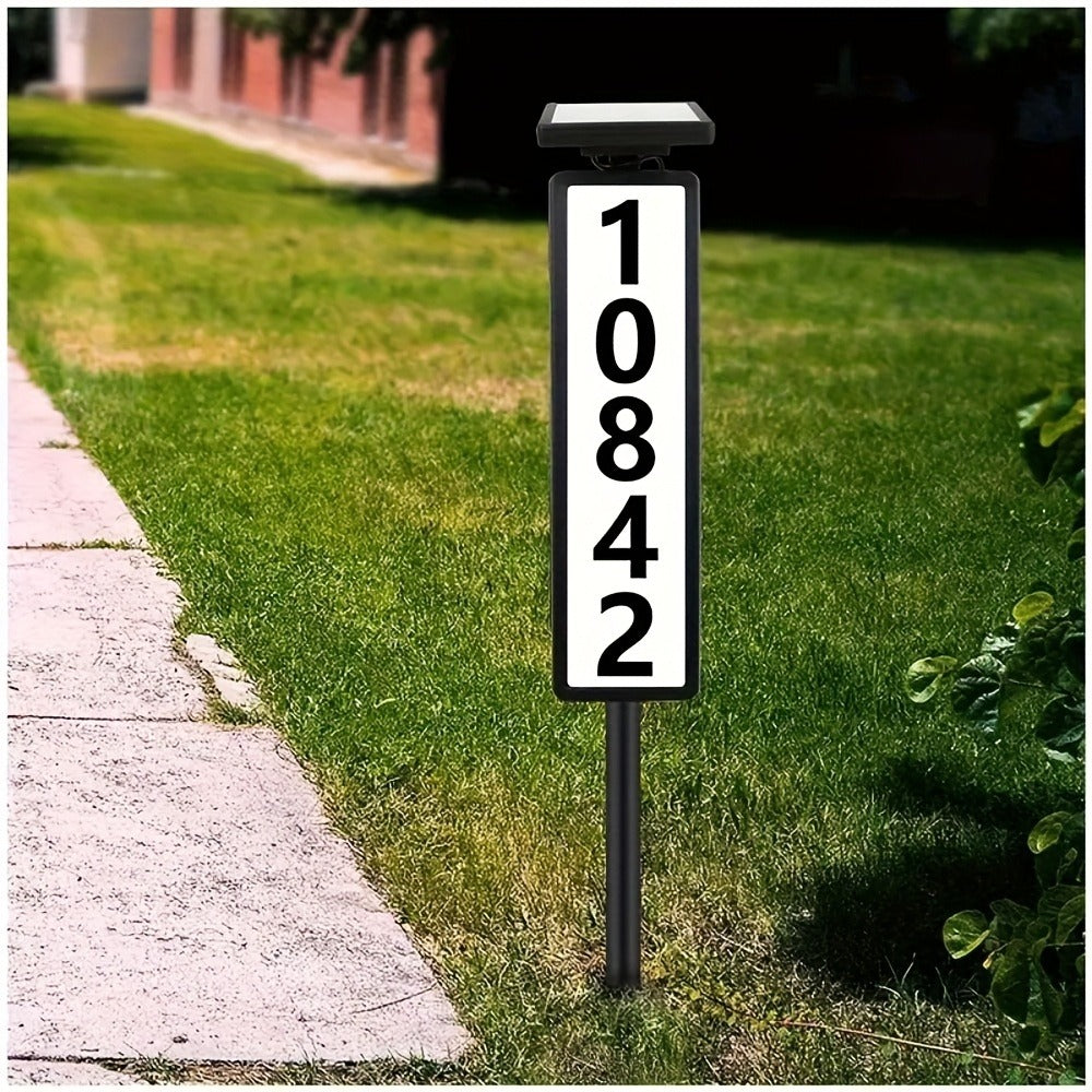 Solar House Number Light LED, DIY Address Sign with 38 LEDs, Switchable & Cool White, 270° Solar Panel