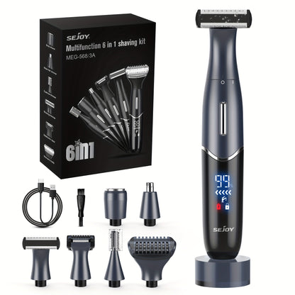 Women's Electric Bikini Trimmer Body Shaver Cordless Razor Replaceable Heads Facial Hair Eyebrow Nose Ear Hair Removal Sensitive Skin